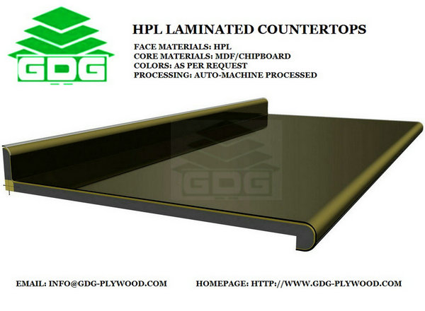 HPL Laminated Kitchen Countertop